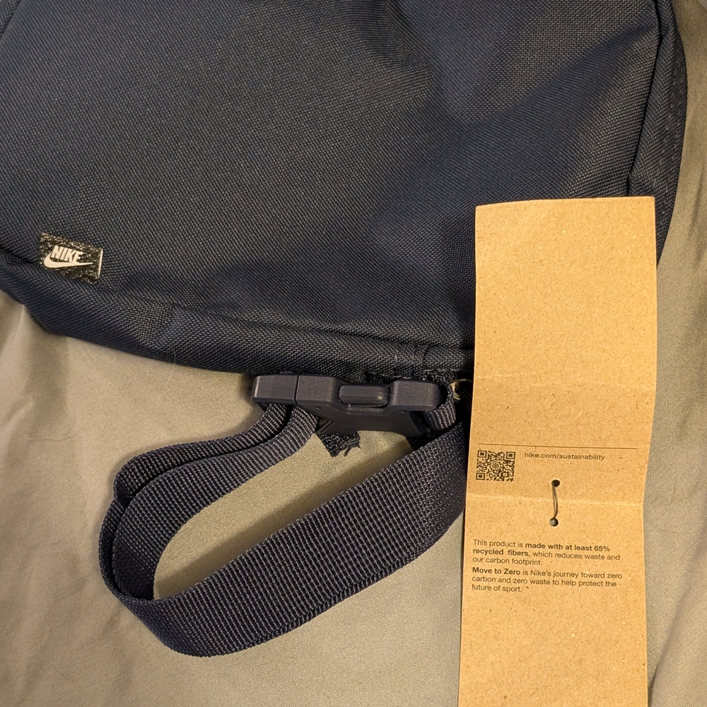 Nike Logo Dark Blue Messenger Crossbody Bag Purse - Picture 11 of 16